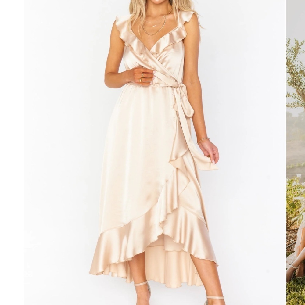 SMYMM | Show Me your MuMu Samantha Ruffle Wrap Dress Size M - Picture 7 of 14